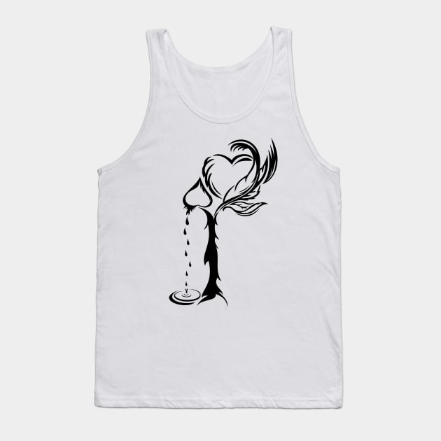 Broken Heart Tank Top by Brlxyzz